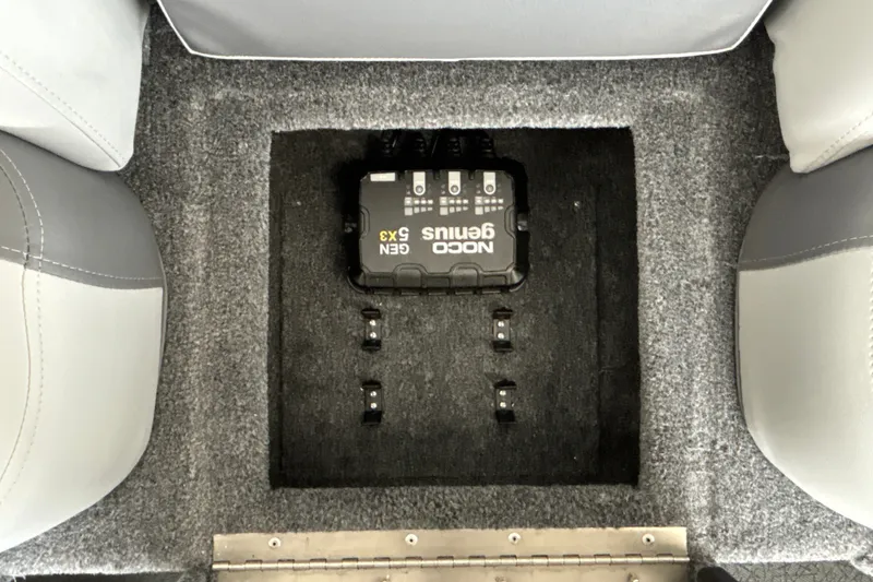 Slide: The Image of 2027 Tracker Pro Team 175 boat interior with NOCO Genius GEN5X3 charger installed. - 19