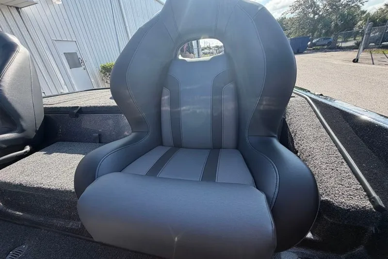 Slide: The Image of Luxurious seat in 2027 Nitro Z18 XL boat, featuring sleek design and comfortable padding. - 12