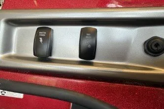 Slide: The Image of Control panel of 2027 Nitro Z18 XL Pro boat with switches and socket. - 8