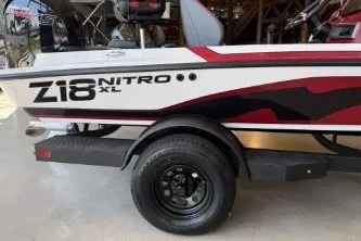 Slide: The Image of 2027 Nitro Z18 XL Pro boat with sleek design and bold graphics. - 9
