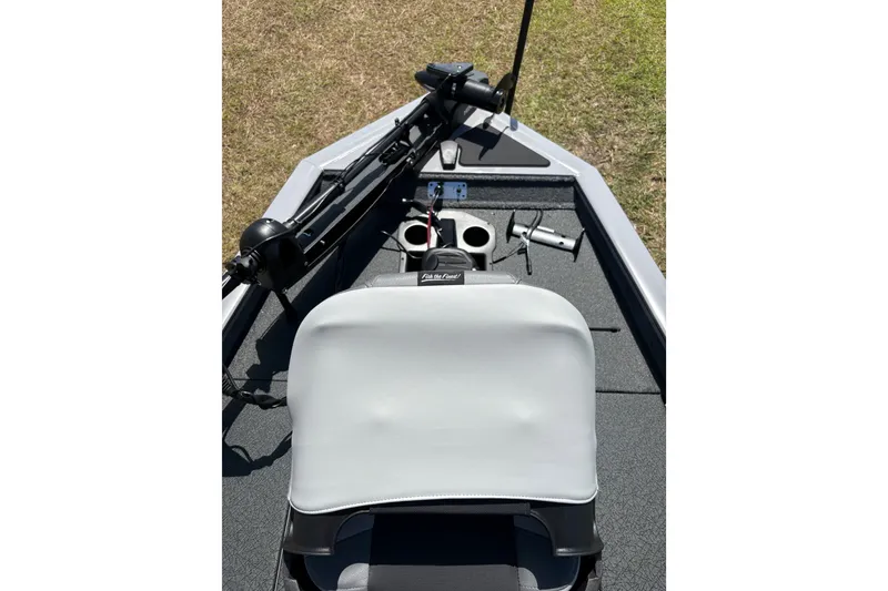 Slide: The Image of 2027 Tracker Pro Team 175 boat interior with fishing gear and seating. - 13
