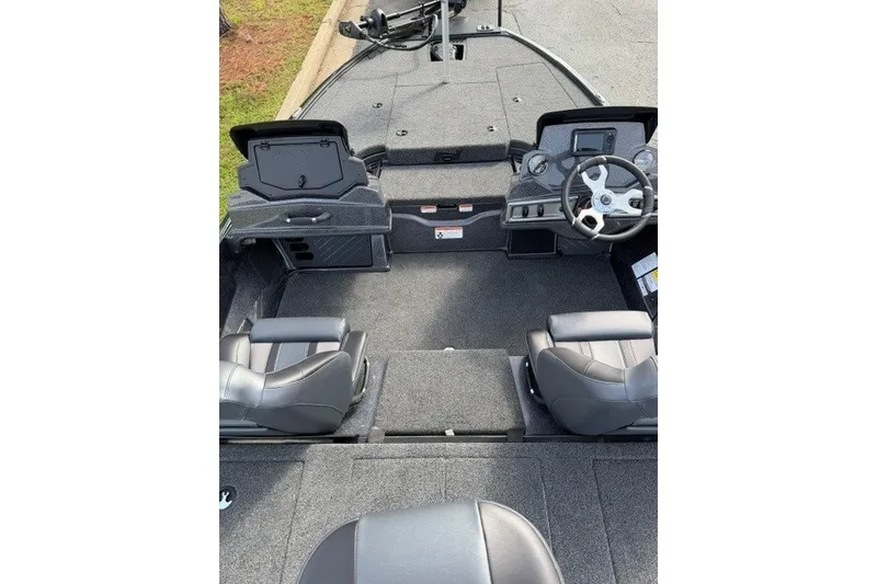 Slide: The Image of Interior view of 2027 Nitro Z18 XL boat with dual seats and steering console. - 10
