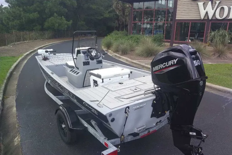Slide: The Image of 2027 Tracker Bass Tracker Classic CC boat with Mercury 50 engine on trailer. - 15
