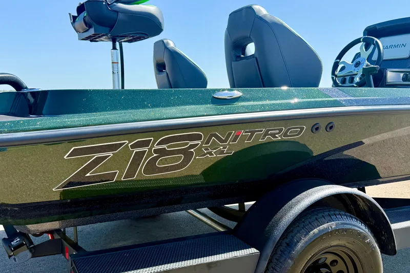Slide: The Image of 2027 Nitro Z18 XL Pro boat with sleek design and modern features. - 11