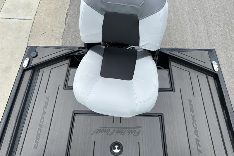 Slide: The Image of 2027 Tracker Pro 170 boat seat on sleek deck, showcasing modern design. - 17