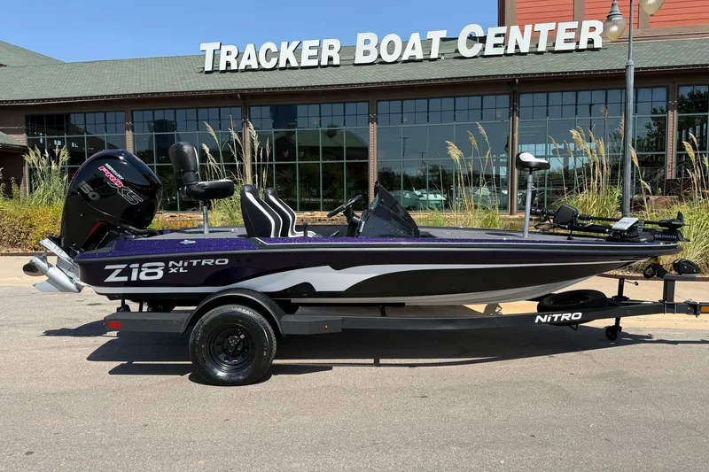Slide: The Image of 2027 Nitro Z18 XL Pro boat displayed at Tracker Boat Center. - 7
