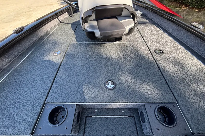 Slide: The Image of 2027 Tracker Pro Team 175 boat interior with seating and storage compartments. - 26