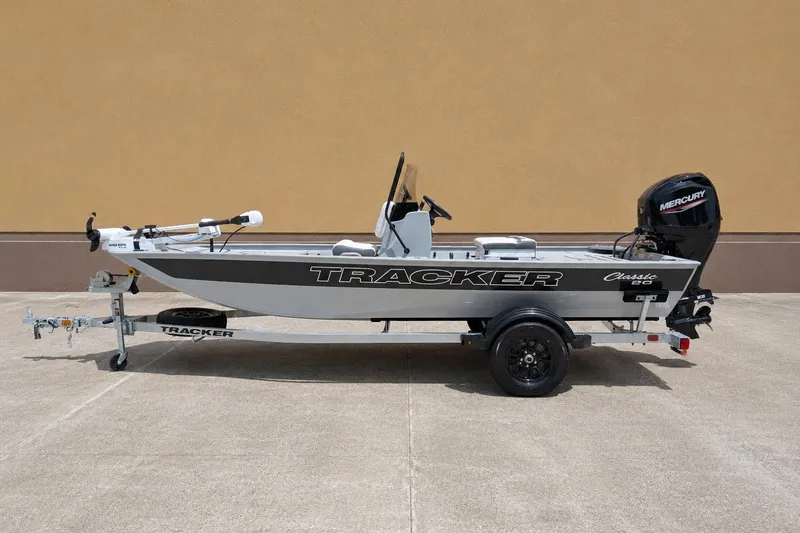 The Image of 2027 Tracker Bass Tracker Classic CC boat on trailer, side view. - 0