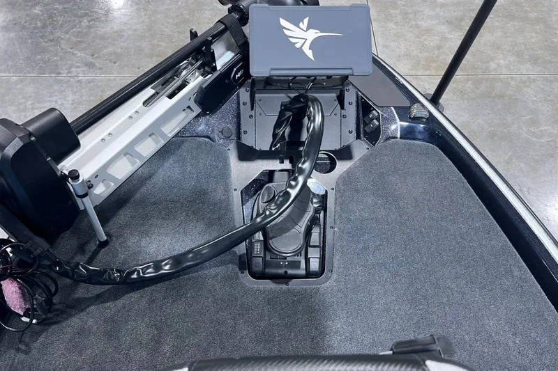 Slide: The Image of 2026 Skeeter FXR20 boat dashboard with advanced navigation system and sleek design. - 5