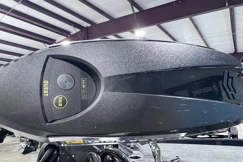 Slide: The Image of 2026 Skeeter FXR20 boat with Quest Pair system, 24/36 volts, in showroom. - 19