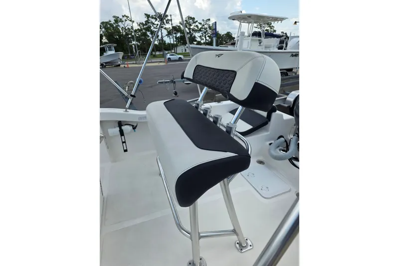 Slide: The Image of 2024 Tidewater 180 CC Adventure boat interior with sleek seating and modern design. - 5