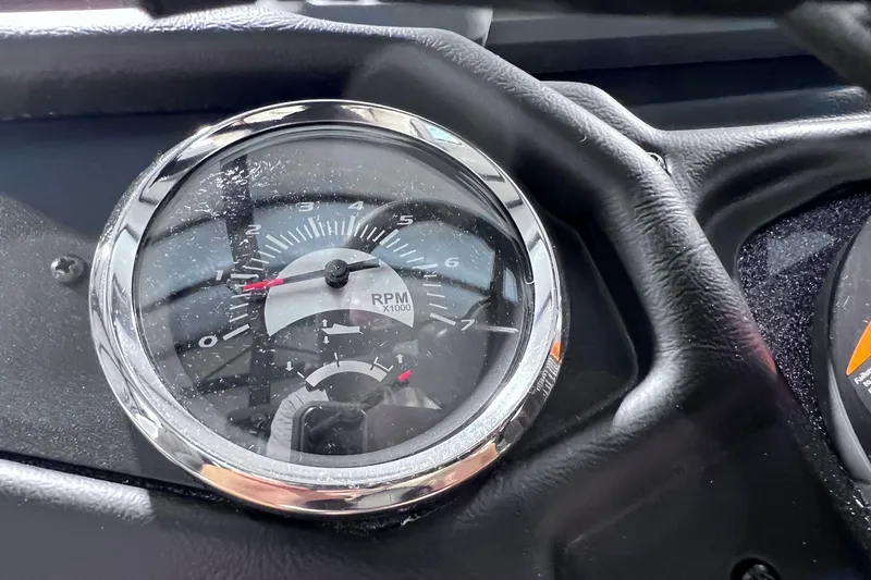 Slide: The Image of Close-up of 2026 Skeeter ZXR20 SE RPM gauge on dashboard. - 15