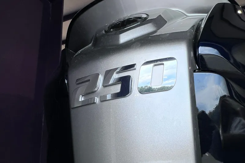 Slide: The Image of Close-up of Skeeter ZXR20 SE 2026 engine with '250' emblem. - 21