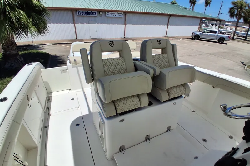 Slide: The Image of 2020 Century 3200 Center Console boat with luxurious seating and spacious deck. - 26