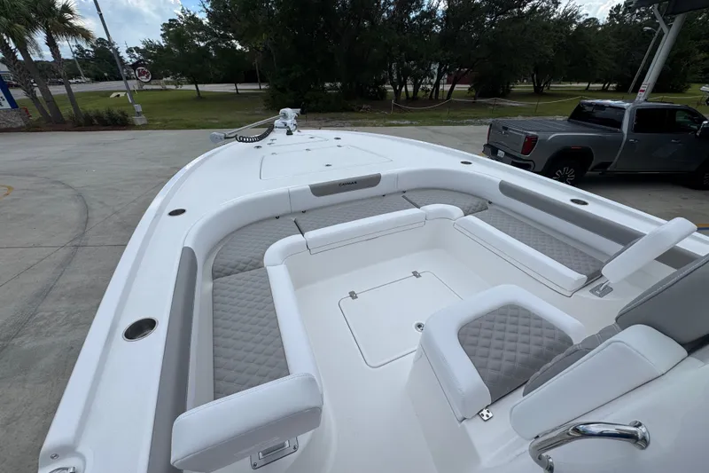 Slide: The Image of 2027 Caymas 281 HB boat with spacious seating and modern design. - 22