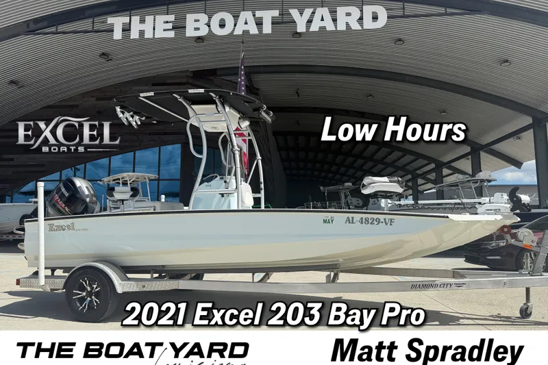The Image of 2021 Excel 203 Bay Pro boat at The Boat Yard, low hours, on trailer. - 1