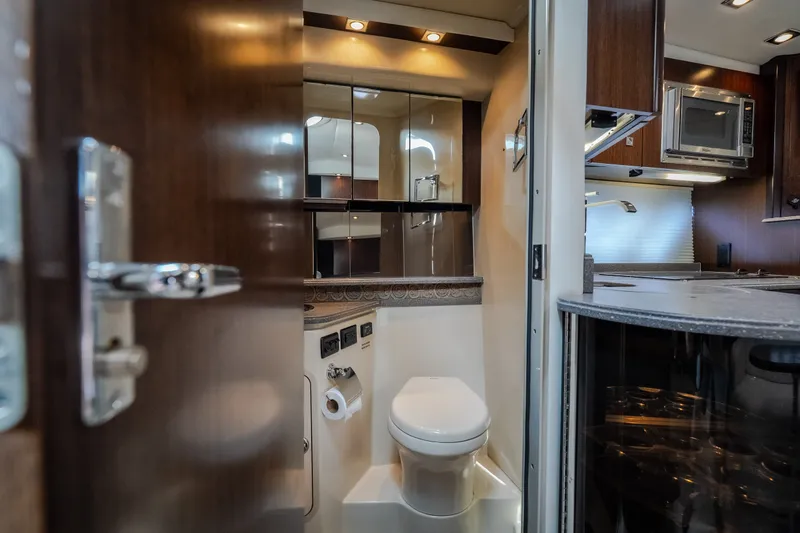 Slide: The Image of Luxurious bathroom interior of 2012 Cruisers Yachts 380 Express with modern amenities. - 47