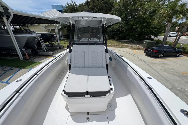 Slide: The Image of 2024 Fountain 34 Tournament Edition boat with sleek seating and modern design. - 27