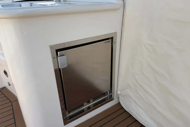 Slide: The Image of Stainless steel refrigerator on 2018 MJM 35z boat deck. - 13