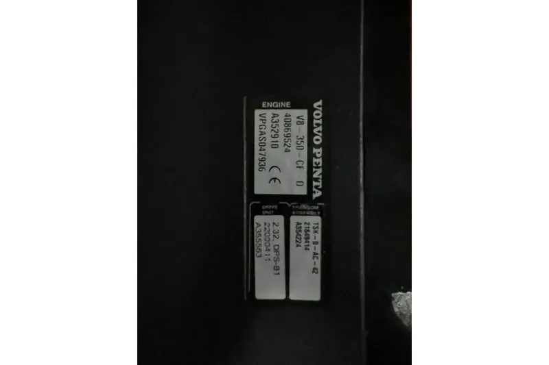 Slide: The Image of Label on Volvo Penta engine for 2015 Cruisers Sport Series 328 boat. - 16