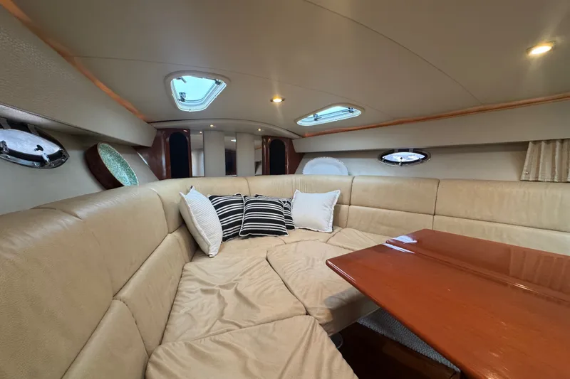 Slide: The Image of Luxurious interior of a 2009 Formula 400 Super Sport yacht with plush seating and elegant decor. - 29