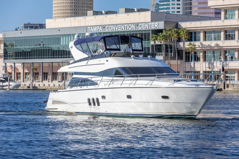Slide: The Image of 2007 Neptunus 62 Flybridge yacht near Tampa Convention Center. - 1