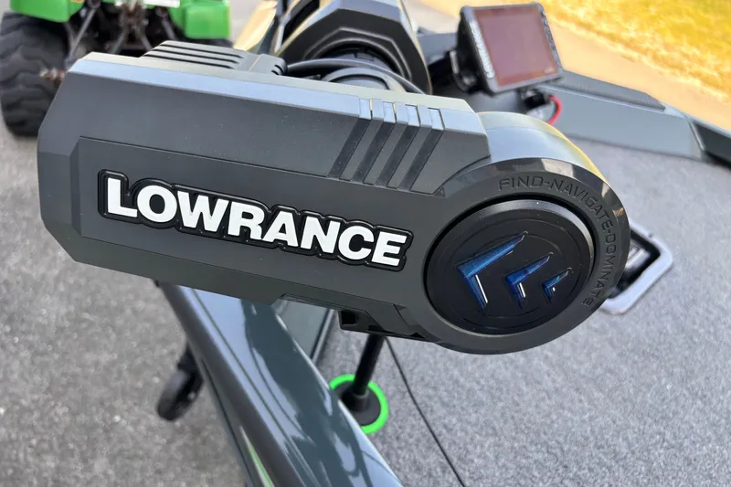 Slide: The Image of Lowrance device on 2025 Ranger RT198P boat, featuring advanced navigation technology. - 3