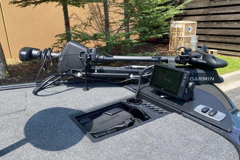 Slide: The Image of 2027 Nitro Z18 XL Pro boat with Garmin navigation system and trolling motor. - 5