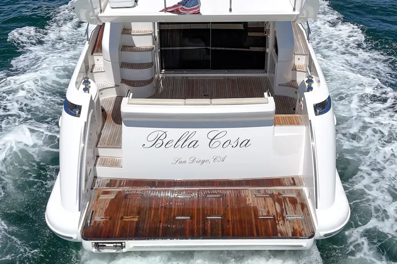 Slide: The Image of Azimut 58 yacht "Bella Cosa" cruising, rear view, 2010 model, San Diego, CA. - 52