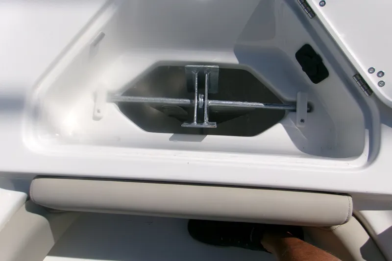 Slide: The Image of Anchor storage compartment on a 2027 Key West 219 FS boat. - 13