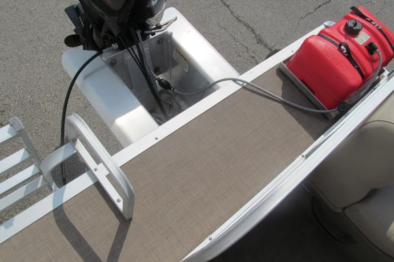 Slide: The Image of 2022 Sun Tracker Bass Buggy 16 XL pontoon boat with motor and fuel tank. - 15