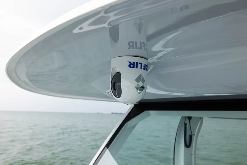 Slide: The Image of Freeman 42LR 2026 boat with FLIR camera mounted on the roof. - 25