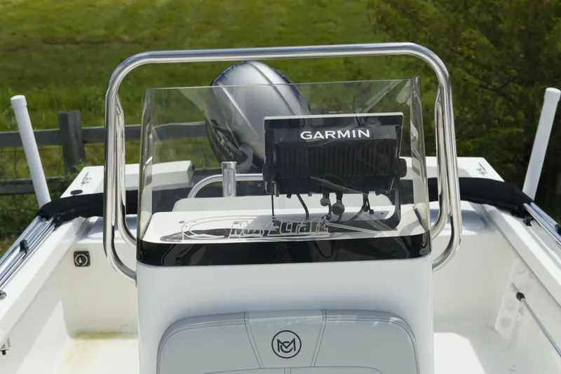 Slide: The Image of 2023 May-Craft 1900CC boat console with Garmin navigation system. - 9