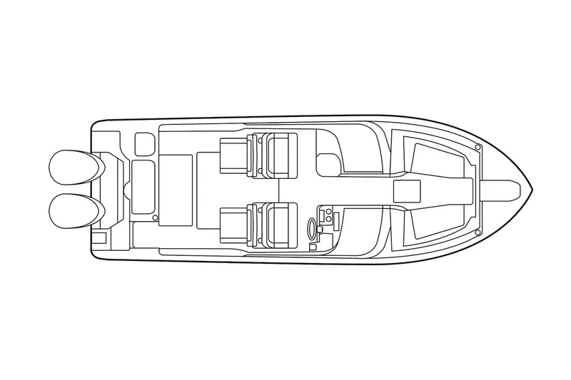 Slide: The Image of Manufacturer Provided Image: Top view line drawing of 2023 Grady-White Freedom 285 boat layout. - 47