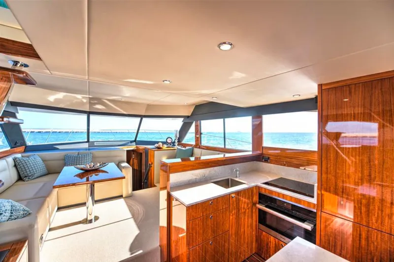 Slide: The Image of Luxurious interior of 2016 Maritimo M51 yacht with ocean view and modern amenities. - 21