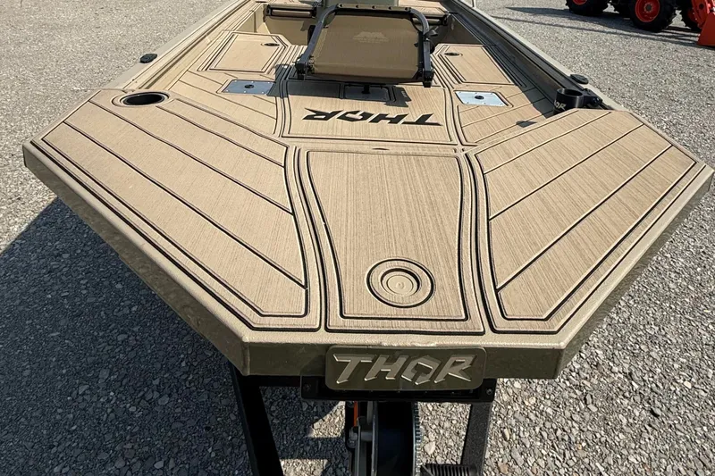 Slide: The Image of 2027 Thor Lake Hammer 1900CC boat deck, featuring sleek design and durable materials. - 5
