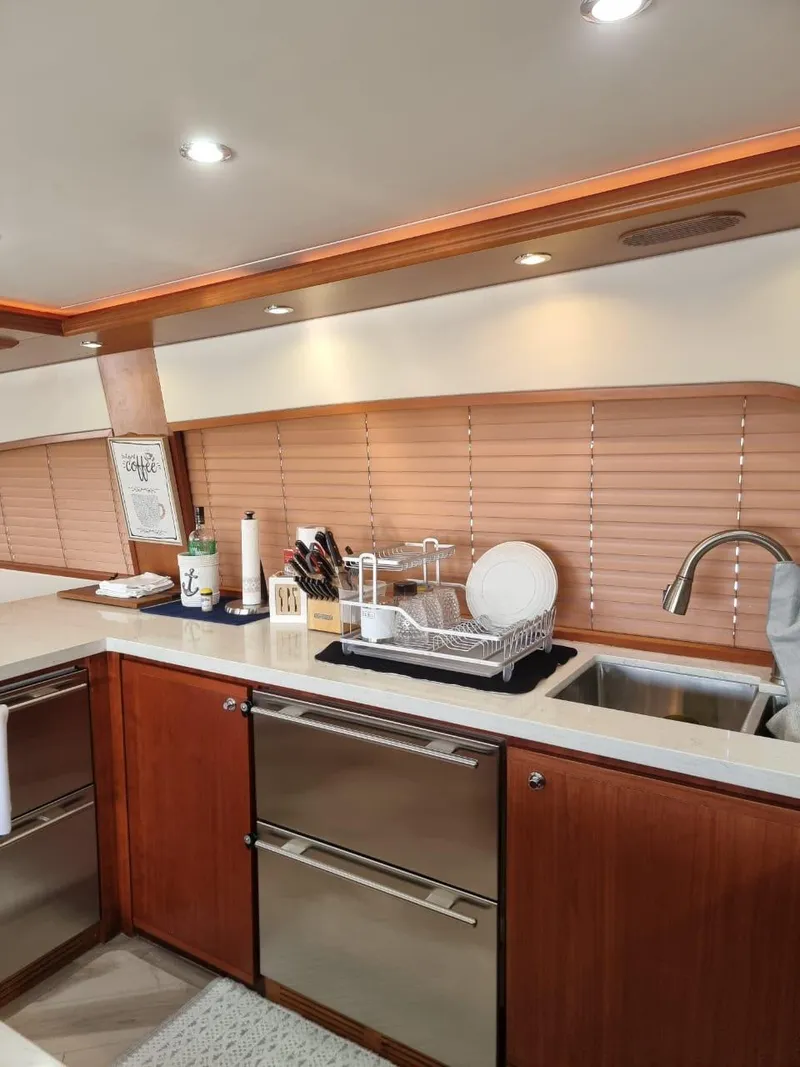 Slide: The Image of Modern kitchen interior of 2008 Bertram 670 Convertible yacht. - 16