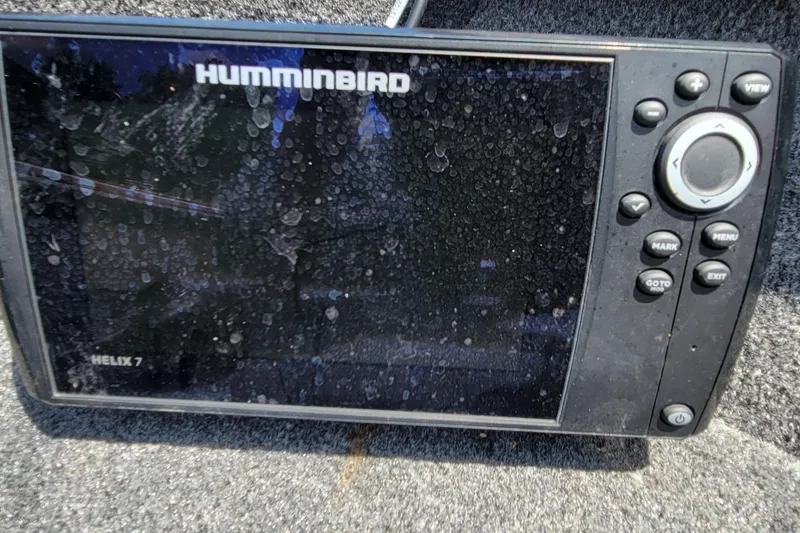 Slide: The Image of Humminbird Helix 7 fish finder on 2019 Tracker Pro Guide V-16 WT boat. - 14