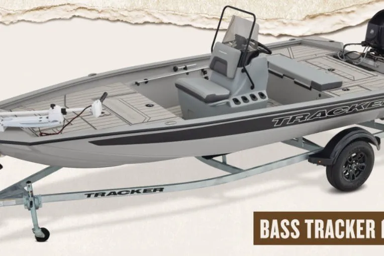 The Image of 2027 Tracker Pro Team 175 Crappie Edition boat on trailer, ideal for fishing enthusiasts. - 1