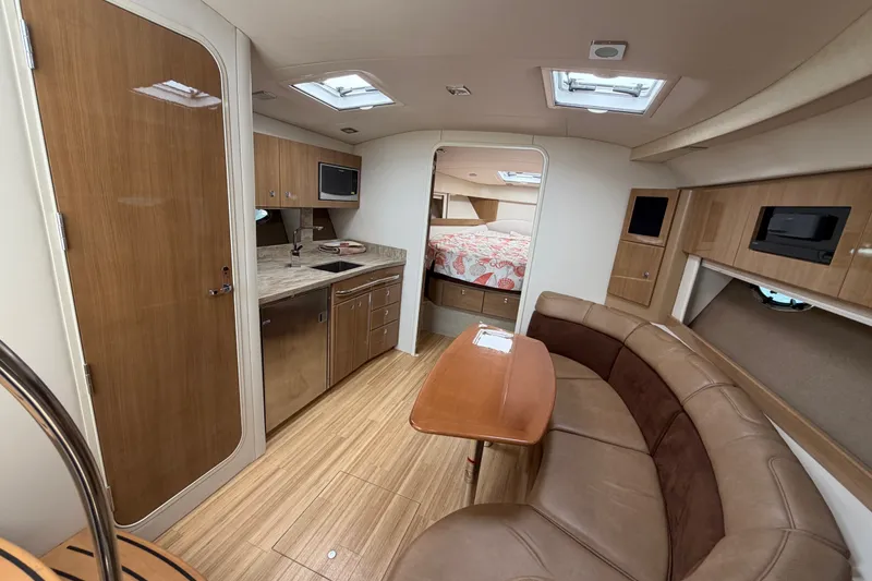 Slide: The Image of Interior of 2016 Formula 37 Performance Cruiser with modern kitchen and cozy seating area. - 36