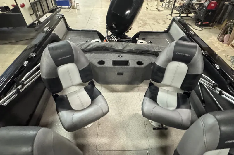 Slide: The Image of Interior of 2020 Crestliner 1850 Super Hawk boat with two swivel seats. - 10