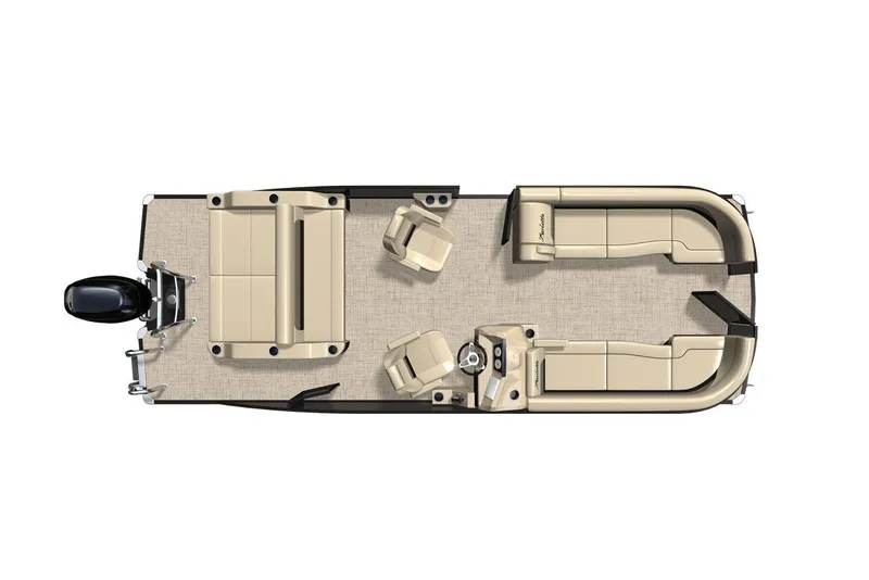 Slide: The Image of Manufacturer Provided Image: 2021 Barletta C24UC pontoon boat interior layout, top view. - 7