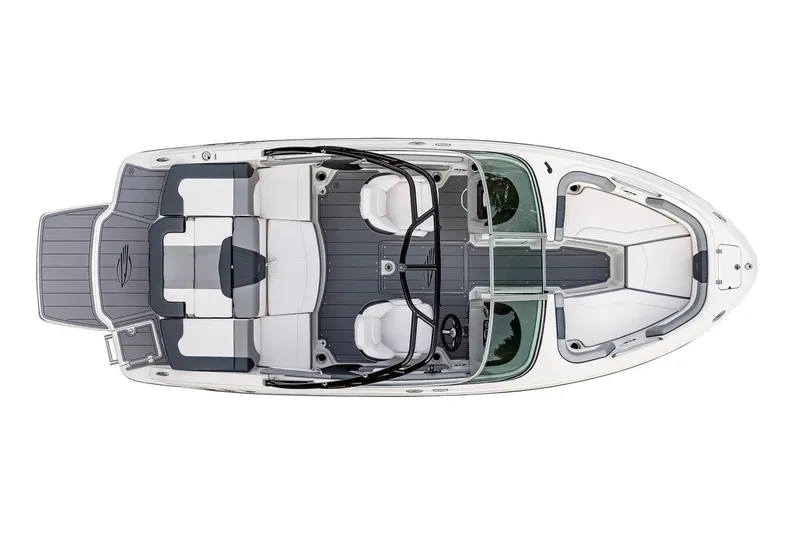 Slide: The Image of Manufacturer Provided Image: Top view of a 2021 Chaparral 21 SSi boat interior layout. - 18