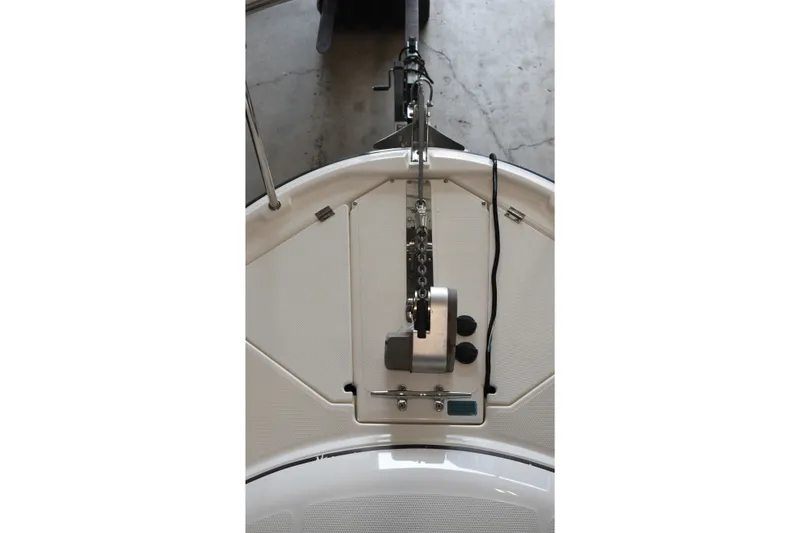 Slide: The Image of Bow view of 2019 Ranger Tugs R-23 boat with anchor system. - 40
