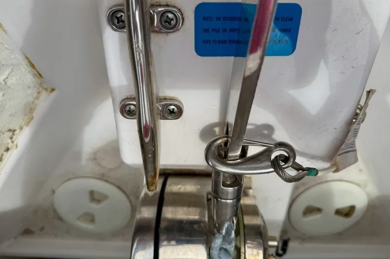 Slide: The Image of Close-up of a 2023 Sportsman Heritage 261 Center Console boat's hardware and fittings. - 42