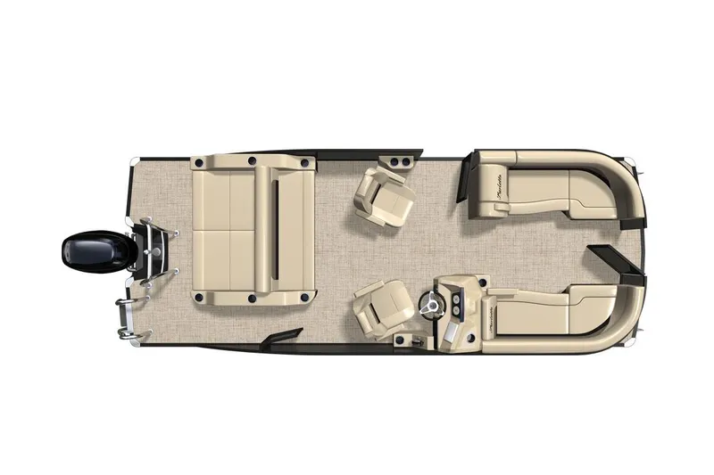 Slide: The Image of Manufacturer Provided Image: 2021 Barletta C22UC pontoon boat interior layout, top view. - 7