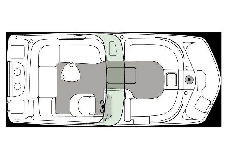 Slide: The Image of Manufacturer Provided Image: Top view layout of 2014 Hurricane SunDeck 187 OB boat. - 11