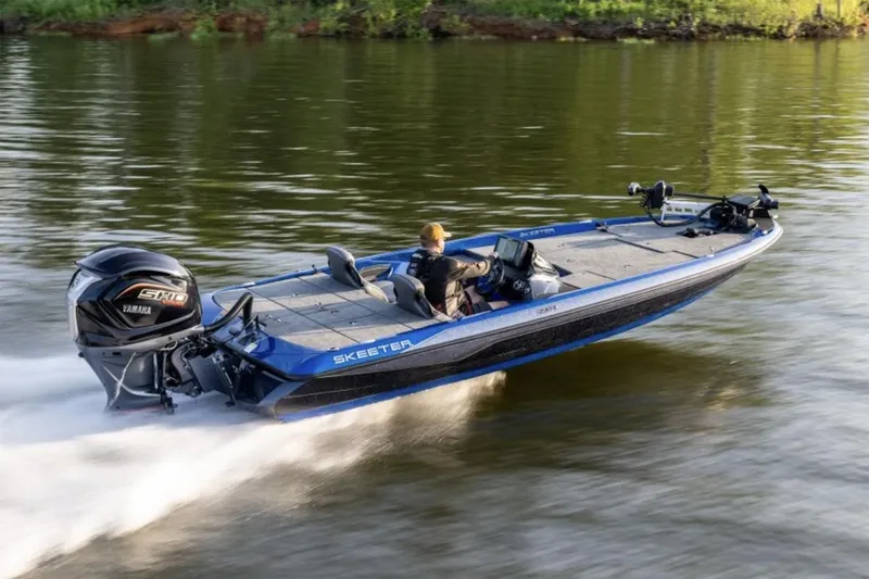 The Image of Manufacturer Provided Image: 2025 Skeeter ZXR19 boat speeding on a lake, featuring a Yamaha engine. - 18