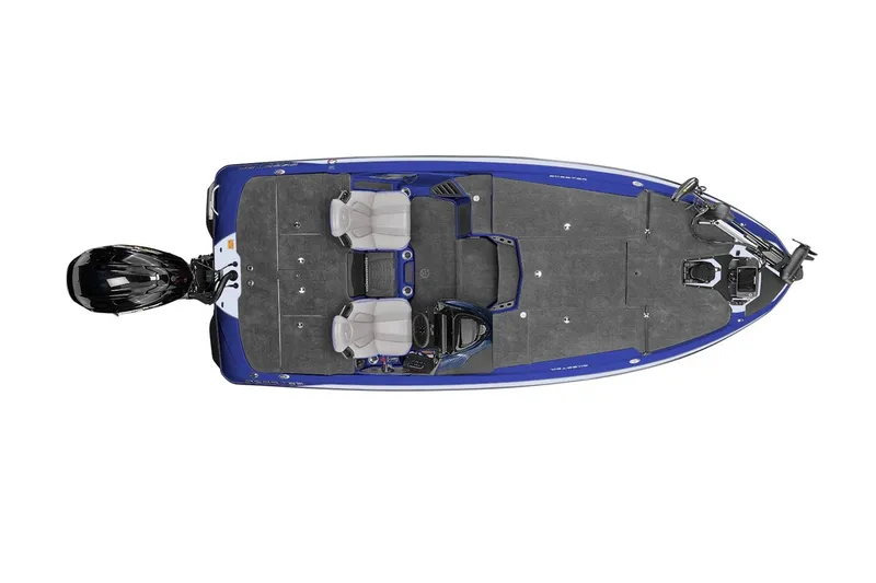 Slide: The Image of Manufacturer Provided Image: Top view of 2025 Skeeter ZXR19 fishing boat with dual seats and motor. - 30