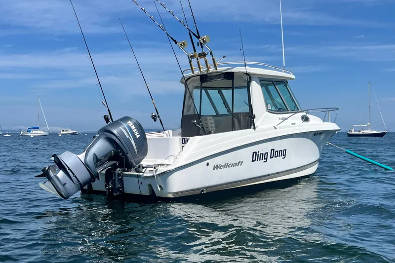 Slide: The Image of 2005 Wellcraft 252 Coastal boat with Yamaha engine on calm water. - 6
